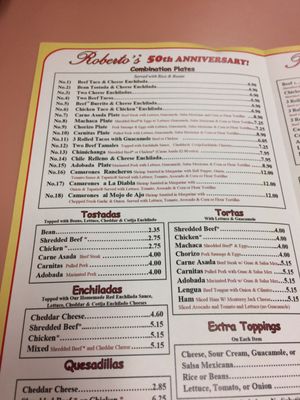 Menu photo 8 Roberto's Taco Shop Las Vegas, NV