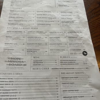 Hope Breakfast Bar - St. Paul - Menu - Breakfast & Brunch Near Me - Saint Paul, Minnesota