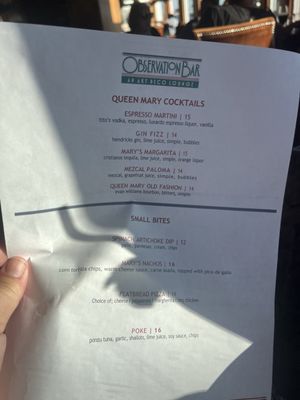 Menu photo 6 The Observation Bar Long Beach, CA