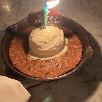 Cara Restaurant - Birthday baked cookie (not comp'd) - New American Near Me - Los Angeles, California Cara Restaurant - Birthday baked cookie (not comp'd) - New American Near Me - Los Angeles, California