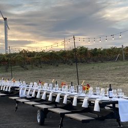 Patterson Cellars - Walla Walla - Dinner setup at Patterson Cellars