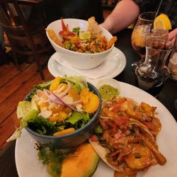 Krave Bistro - Shrimp tacos and piping hot red curry bowl/chicken