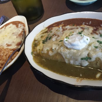 Superica Avalon - One picadillo and one chicken verde enchilada. Rice and beans. - Tex-Mex Near Me - Alpharetta, Georgia Superica Avalon - One picadillo and one chicken verde enchilada. Rice and beans. - Tex-Mex Near Me - Alpharetta, Georgia