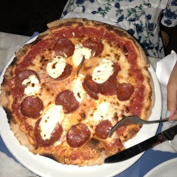 Spris Artisan Pizza - Lincoln Road - Pepperoni added ricotta cheese to it. Just amazing! So tasty and cooked perfectly. - Pizza Near Me - Miami Beach, Florida