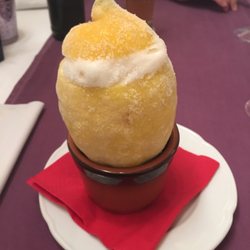 Kleiner Wok - Zitronensorbet in Schale!