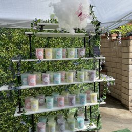 a display of cotton candy