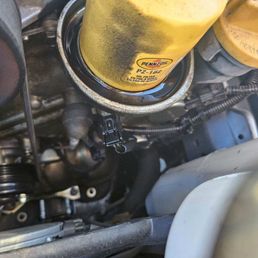 Oil pan and filter Oil pan and filter