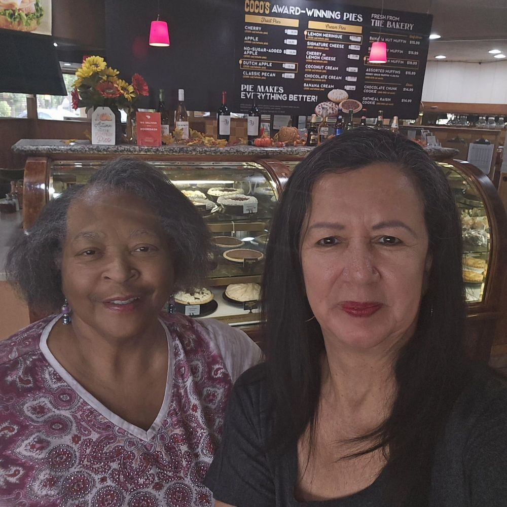 Coco's Bakery Restaurant - My dear friend, Beverly. She comes with me every year. It's our annual tradition! - American Near Me - Upland, California Coco's Bakery Restaurant - My dear friend, Beverly. She comes with me every year. It's our annual tradition! - American Near Me - Upland, California