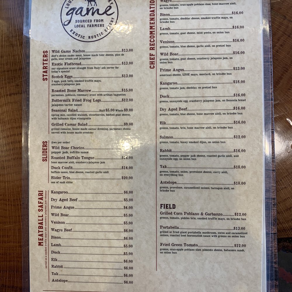 Game - Burgers Near Me - Louisville, Kentucky Game - Burgers Near Me - Louisville, Kentucky