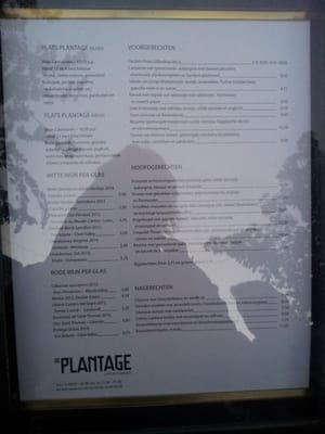 Menu photo 8 De Plantage Amsterdam, NH