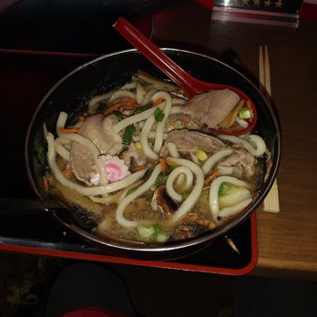 Dragon Tiger Noodle - Raw beef with the Chicken broth, most of the veggies are also inside this half eaten bowl! - Japanese Near Me - Henderson, Nevada Dragon Tiger Noodle - Raw beef with the Chicken broth, most of the veggies are also inside this half eaten bowl! - Japanese Near Me - Henderson, Nevada