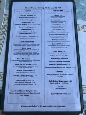 Menu photo 3 Mickeys Restaurant Olean, NY