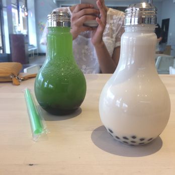 Class 520 - Honeydew and black milk bubble tea (lightbulb) - Ice Cream & Frozen Yogurt Near Me - Rockville, Maryland Class 520 - Honeydew and black milk bubble tea (lightbulb) - Ice Cream & Frozen Yogurt Near Me - Rockville, Maryland