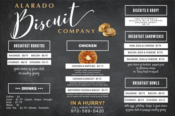 Menu photo 4 Alarado Biscuit Company Grand Junction, CO