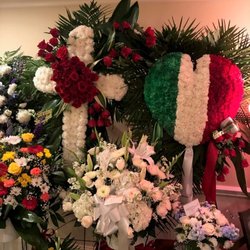 Centerview Florist - White Cross with Red Roses and Italian Hear