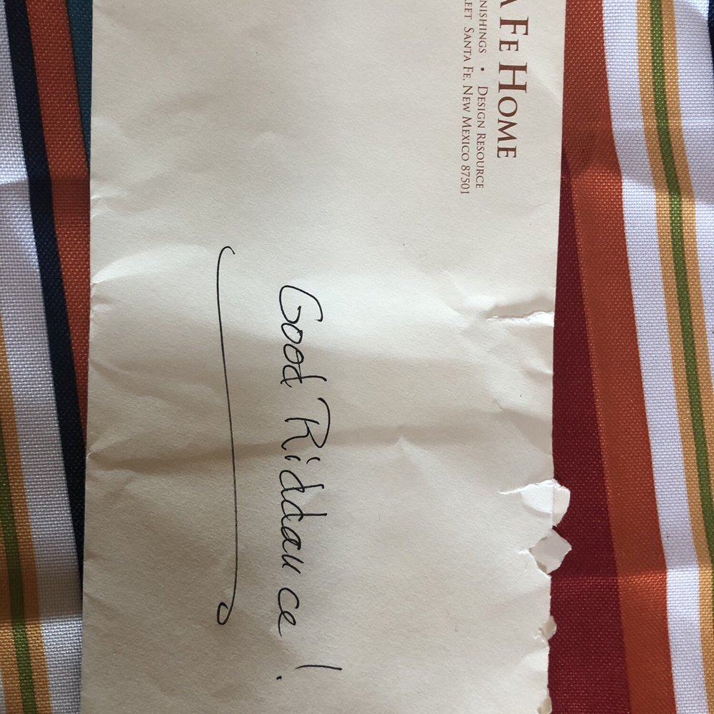 Santa Fe Home - This is what the owner of SantaFe Home sent me via her delivery man.  Unprofessional and childish.  Tanya  C. - Interior Design Near Me - Santa Fe, New Mexico