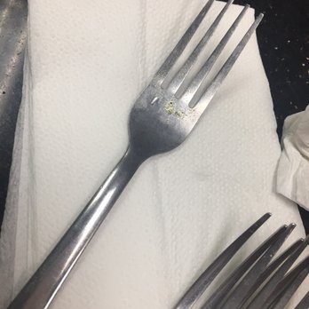 Pho 54 - Dirty ass utensils they had the nerve to hand me. This is exactly why I make sure to wipe ANY and ALL utensils I eat with. - Vietnamese Near Me - Garden Grove, California