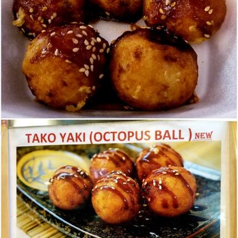 Bento Ya - $3.99 Takoyaki Balls (5pcs), my favorite! I would get this again! Simple and ready to eat. No fancy assorted toppings here. - Japanese Near Me - Los Angeles, California