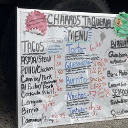 Charros Taqueria - Menu