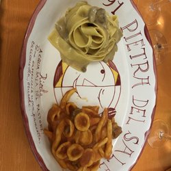 Pietra del Sale - Boar with tomato sauce and mushroom pappardelle