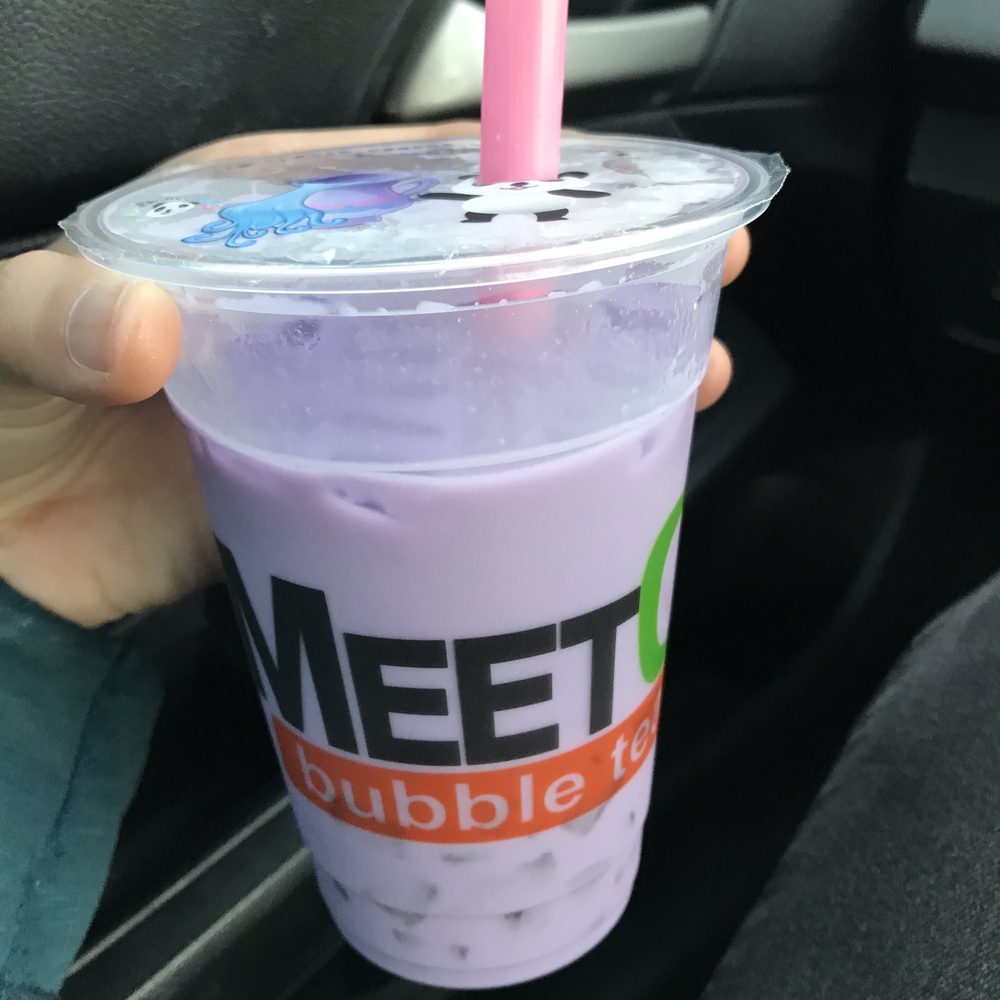 Small taro milk tea ($3.25) with almond milk substitution
