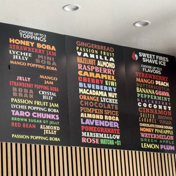 Sweet Fires - Dessert flavors and toppings - Hot Pot Near Me - Upland, California Sweet Fires - Dessert flavors and toppings - Hot Pot Near Me - Upland, California