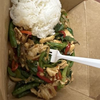 Maya Thai Laos Cafe - #39 - Spicy Basil Chicken with Rice - Laotian Near Me - Alameda, California Maya Thai Laos Cafe - #39 - Spicy Basil Chicken with Rice - Laotian Near Me - Alameda, California
