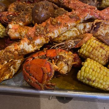 Crazy Crab - M15. Lobster Tails, M14. King Crab Legs, S1. Corn on the Cob, S2. Potatoes, M1. Crawfish - Cajun/Creole Near Me - Fairfax, Virginia Crazy Crab - M15. Lobster Tails, M14. King Crab Legs, S1. Corn on the Cob, S2. Potatoes, M1. Crawfish - Cajun/Creole Near Me - Fairfax, Virginia