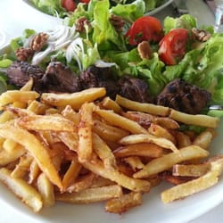 La Guinguette de la Plage - Brochette d'onglet et frites maison