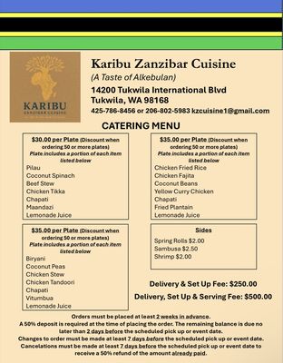 Menu photo 3 Karibu Zanzibar Cuisine Burien, WA Menu photo 3 Karibu Zanzibar Cuisine Burien, WA
