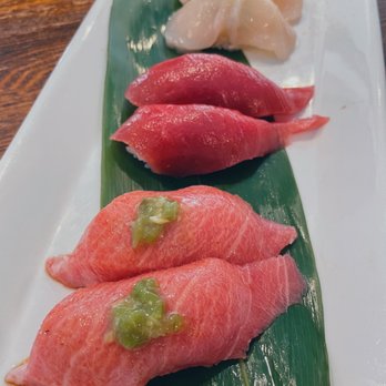 Chobop - toro ($12), blue fin tuna, scallop - Sushi Bars Near Me - Costa Mesa, California
