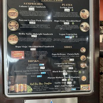 Kiki's Cuban - Menu from KiKi's - Cuban Near Me - Whittier, California