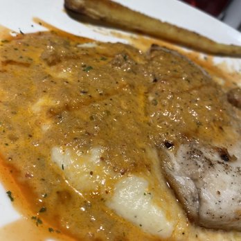 The Grumpy Rabbit - Pan Seared Redfish with Creole Crawfish Cream Sauce over Grits, special made - American Near Me - Lonoke, Arkansas The Grumpy Rabbit - Pan Seared Redfish with Creole Crawfish Cream Sauce over Grits, special made - American Near Me - Lonoke, Arkansas