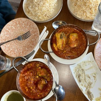 Bonjon Rumi - Qorma Chalaw and Morgh Karahi with chutney sabz - Afghan Near Me - Washington, DC, District of Columbia