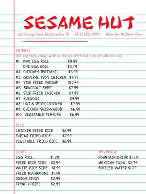 Menu photo 4 Sesame Hut Houston, TX Menu photo 4 Sesame Hut Houston, TX