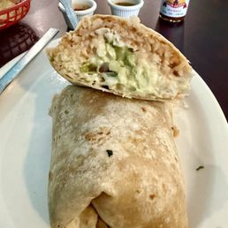 Inside view of my delicious "Grilled Fish Super Burrito"!! Inside view of my delicious "Grilled Fish Super Burrito"!!