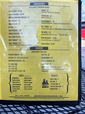 Menu photo 2 Barbecue And Bourbon Speedway, IN