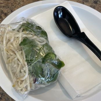 Hello Pho - Bean sprouts, basil and cilantro comes in plastic bag - Vietnamese Near Me - Concord, California