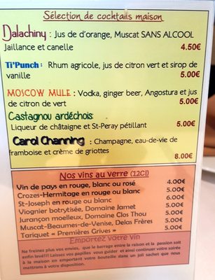 Menu photo 2 Le Tournesol Tournon-sur-Rhône, 07 Menu photo 2 Le Tournesol Tournon-sur-Rhône, 07