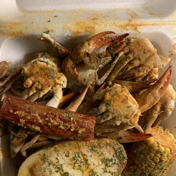 J-Ville Crab Shack - crab legs and potatoes in a styrofoam container - Seafood Near Me - Jacksonville, Florida J-Ville Crab Shack - crab legs and potatoes in a styrofoam container - Seafood Near Me - Jacksonville, Florida
