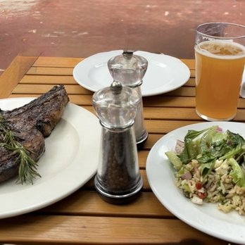 Allen's - 20 oz BBQ rib steak. Salad Selection Stiegl Radler beer - Irish Near Me - Toronto, Ontario Allen's - 20 oz BBQ rib steak. Salad Selection Stiegl Radler beer - Irish Near Me - Toronto, Ontario