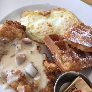 Memphis Cafe - Chicken and Waffles- this was good - Southern Near Me - Costa Mesa, California