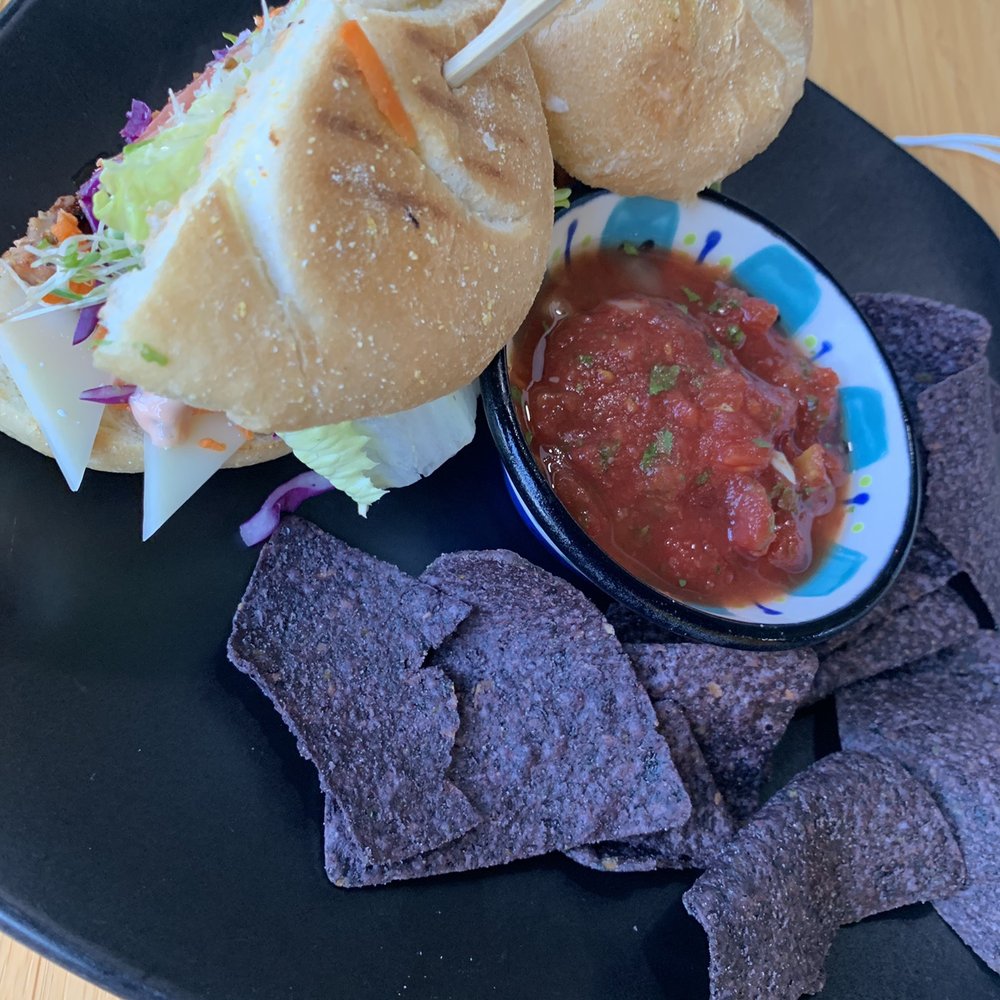 Green Room Cafe - Part 2 Rick burger -salsa and chips - Bars Near Me - Cocoa Beach, Florida Green Room Cafe - Part 2 Rick burger -salsa and chips - Bars Near Me - Cocoa Beach, Florida