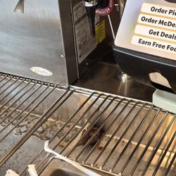 McDonald's - Drink area is filthy.  Hasn't been wiped down in ages.