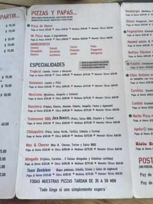 Menu photo 6 Pizza del Perro Negro México, D.F., DIF