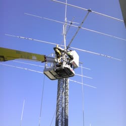 City Hall - Ham radio antennas keep EOC in contact with the hospital and the four counties Laurel touches.