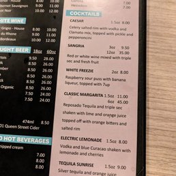 Drink list Drink list