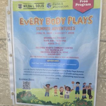 Thomas Burton Park - Announcement - Summer activities - Parks Near Me - Hacienda Heights, California