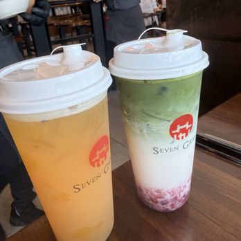 Seven Grams - Passion fruit green tea and strawberry matcha - Chinese Near Me - Tustin, California Seven Grams - Passion fruit green tea and strawberry matcha - Chinese Near Me - Tustin, California