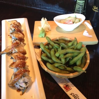 The Sushi - The Dragon with edamame. - Sushi Bars Near Me - Henderson, Nevada The Sushi - The Dragon with edamame. - Sushi Bars Near Me - Henderson, Nevada